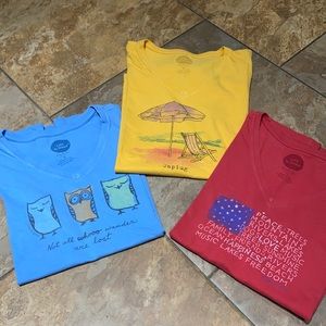 Life is Good t-shirts